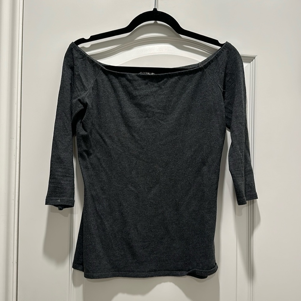 Express Off the Shoulder 3/4 sleeve Shirt